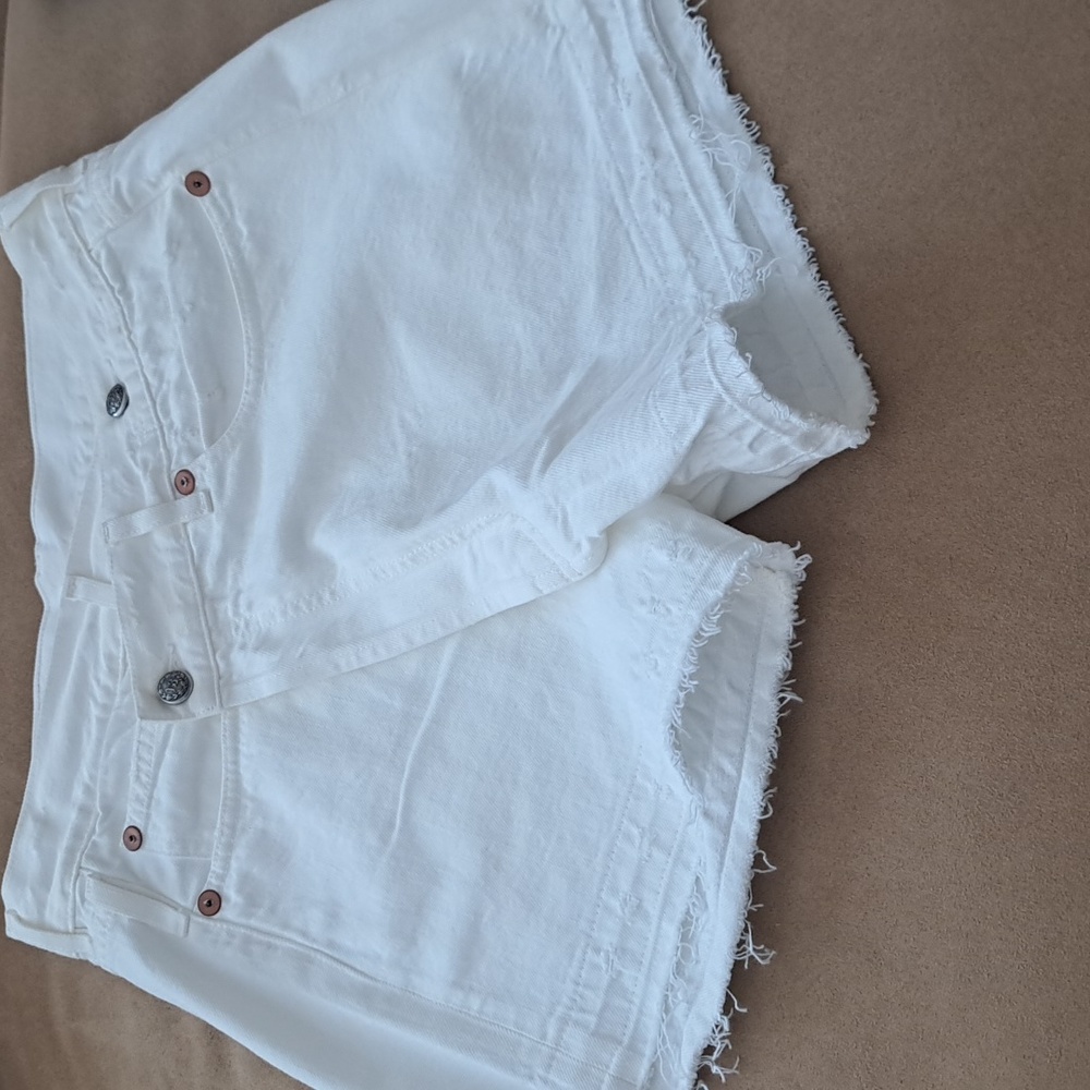 R13 White Denim Crossover Shorts NWT in Nico sz27 - Picture 3 of 14